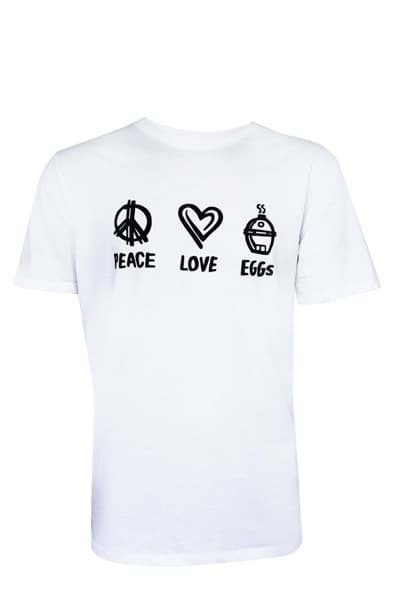 Picture of T-SHIRT PEACE LOVE EGG - WHITE